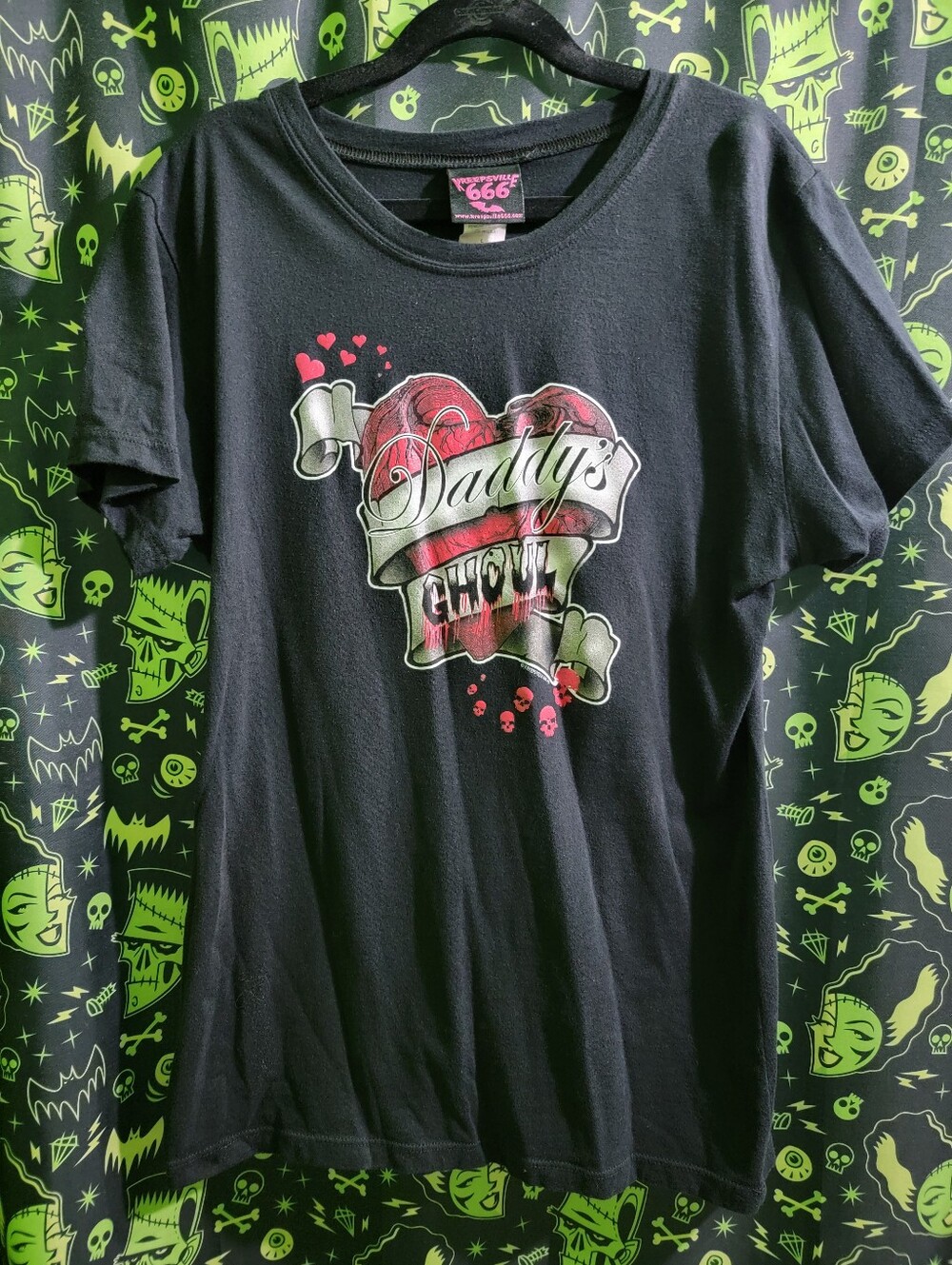 RARE Kreepsville 666 Daddy's Ghoul Tattoo Shirt